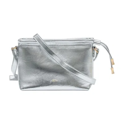 Apc A.p.c. Ninon Mini Crossbody In Silver