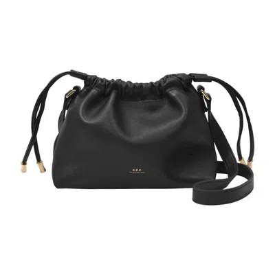 Apc A.p.c. Ninon Mini Hobo Bag In Black