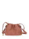 Apc Ninon Mini Pink Crossbody Bag With Embossed Logo On The Front And Adjustable Shoulder Strap In Ecole