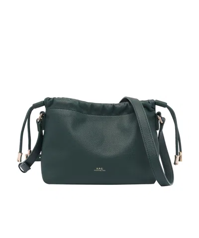 A.p.c. Ninon Mini Shoulder Bag In Green