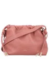 Apc Ninon Mini Pink Crossbody Bag With Embossed Logo On The Front And Adjustable Shoulder Strap In Ecole In Pink