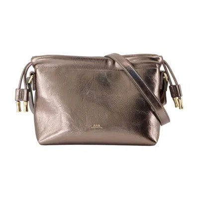 Apc A.p.c. Ninon Mini Shoulder Bag In Silver