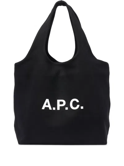 A.p.c. Ninon Shopper Bag In Black
