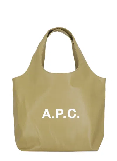 Apc Ninon Shopping Bag In Green