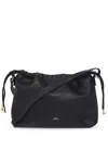 Apc A.p.c. Women Ninon Leather Shoulder Bag In Black