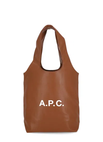 Apc A.p.c. Women Small Ninon Tote Bag In Brown