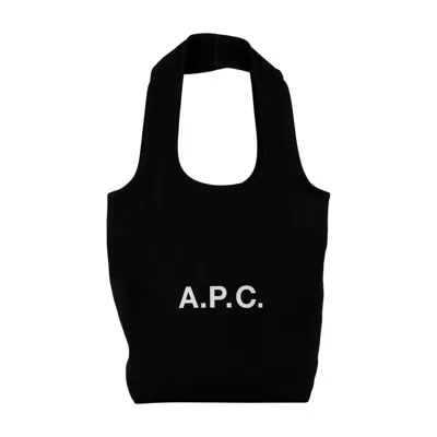 APC A.P.C. NINON SMALL SHOPPER BAG - SYNTHETIC - BLACK