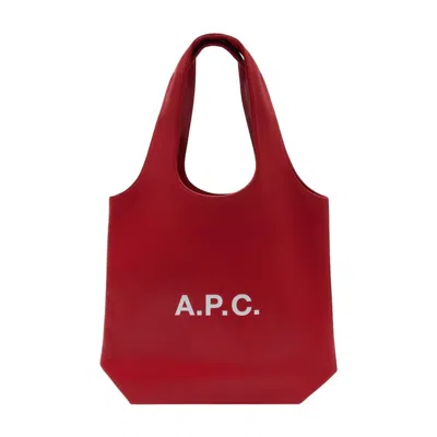 A.p.c. Ninon Small Shopper Bag In Red