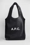 Apc Ninon Small Shoulder Bag In Black Polyuretan In Black