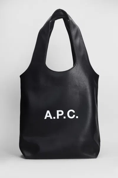 Apc Ninon Small Shoulder Bag In Black Polyuretan