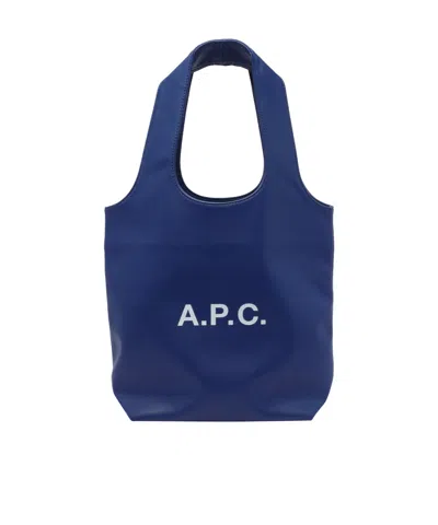 A.p.c. Ninon Small Top Handle Bag In Blue