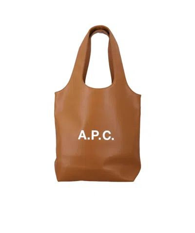 A.p.c. Ninon Small Top Handle Bag In Brown