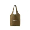 Apc Tan Ninon Small Tote In Green