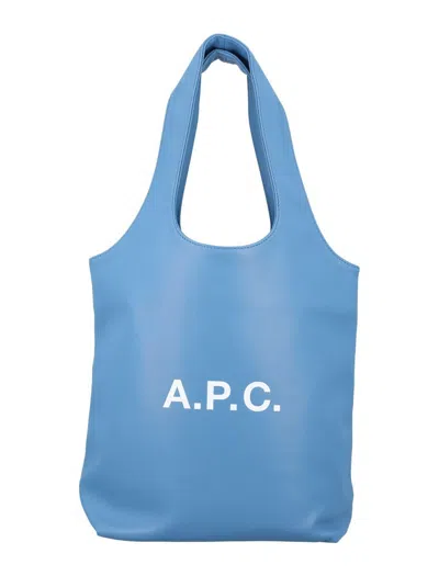 Apc A.p.c. Ninon Small Tote Bag In Blue