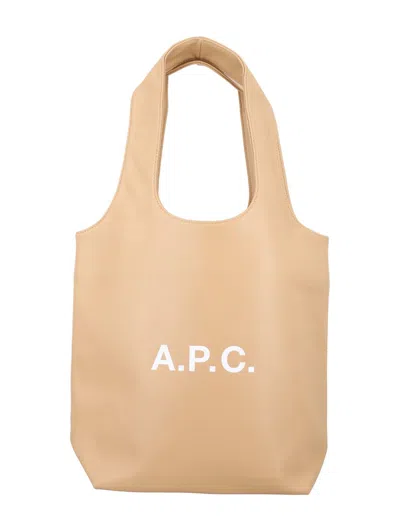 Apc A.p.c. Ninon Small Tote Bag In Beige