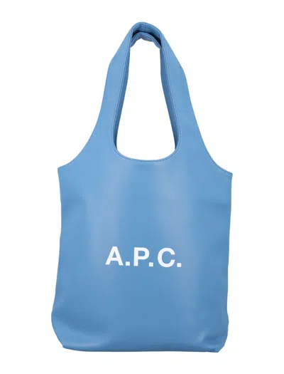 Apc A.p.c. Ninon Small Tote Bag In Blue