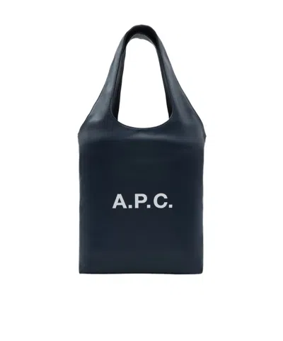 A.p.c. Ninon Small Tote Bag In Blue