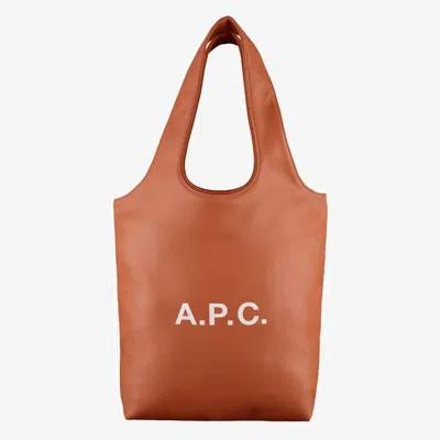 Apc A.p.c. Ninon Small Tote Bag In Brown