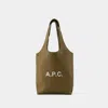 Apc Tan Ninon Small Tote In Brown