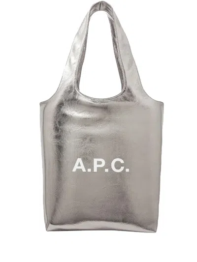 Apc Ninon Small Tote Bag Eoman Silver