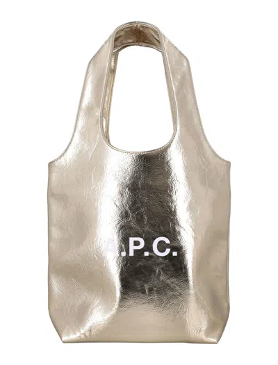 Apc A.p.c. Ninon Small Tote Bag In Gold