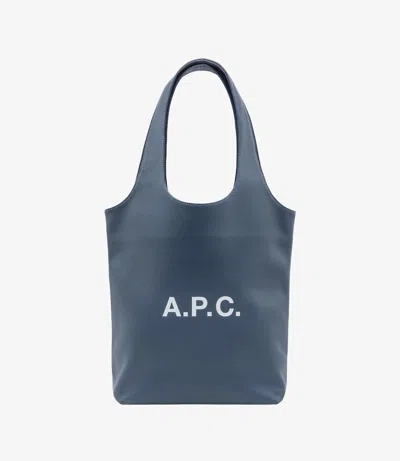 Apc Ninon Small Tote Bag One Size Iak In Iak - Dark Navy Blue