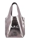Apc A.p.c. Ninon Small Tote Bag In Silver