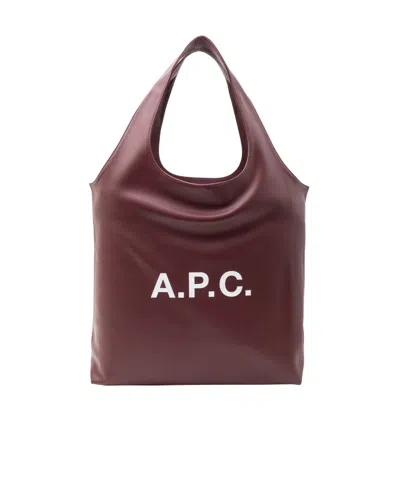 A.p.c. Ninon Top Handle Bag In Purple
