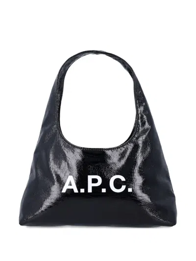 A.p.c. Ninon Top Handle Mini Bag In Black