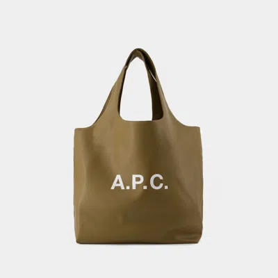 Apc Pink Ninon Small Tote In Khaki
