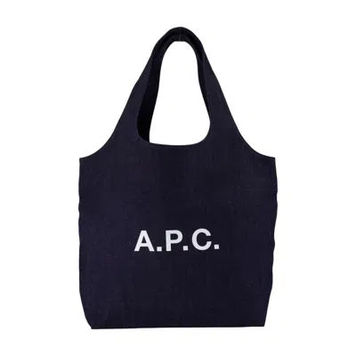 Apc Ninon Tote Bag - Cotton - Blue