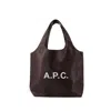 Apc A.p.c. Ninon Tote Bag In Burgundy
