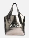 Apc A.p.c. Ninon Metallic Silver Tote Bag Women
