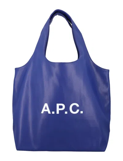 Apc A.p.c. Ninon Tote Bag In Blue
