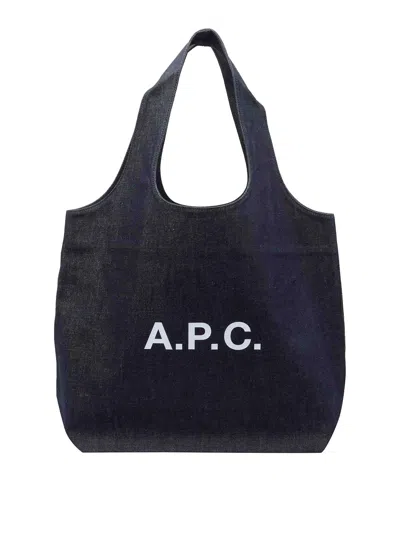 Apc Ninon Tote Bag In Blue