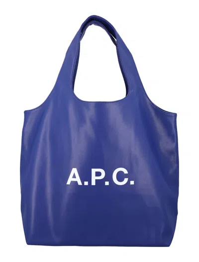 Apc Ninon Tote Bag In Blue