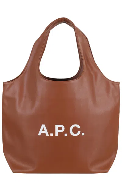 Apc A.p.c. Ninon Tote Bag In Brown