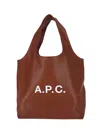 Apc Ninon Tote Bag In Brown
