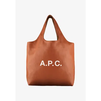 Apc A.p.c. Ninon Tote Bag In Brown