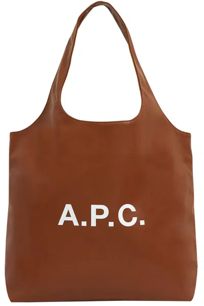 A.p.c. Ninon Tote Bag In Brown