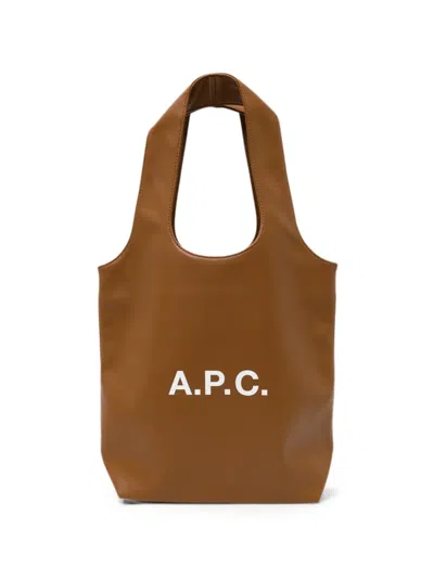 A.p.c. Ninon Tote Bag In Brown