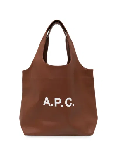 A.p.c. Ninon Tote Bag In Brown