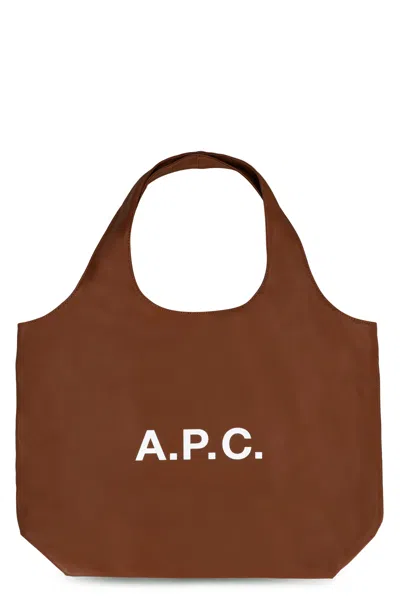A.p.c. Ninon Tote Bag In Brown