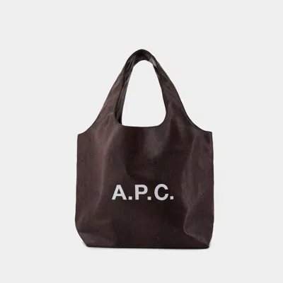 Apc A.p.c. Ninon Tote Bag In Burgundy