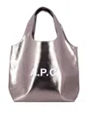 Apc A.p.c. Ninon Small Tote Bag In Gray