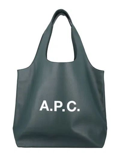 Apc A.p.c. Ninon Tote Bag In Green