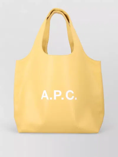 A.p.c. Ninon Tote Bag Long Handle Large In Orange