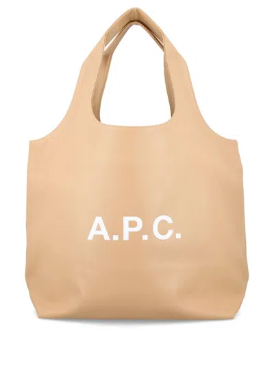 Apc Ninon Tote Bag In Neutrals