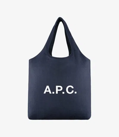 Apc Navy Ninon Tote In Iai Indigo