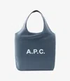 Apc Navy Ninon Tote In Iak - Dark Navy Blue